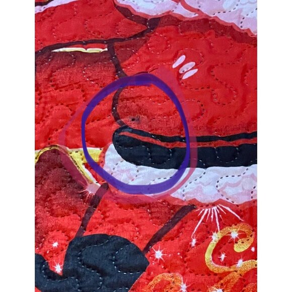 Jessy Home quilt comforter & shams king set of 3 Christmas Santa Reindeer READ - Picture 10 of 10